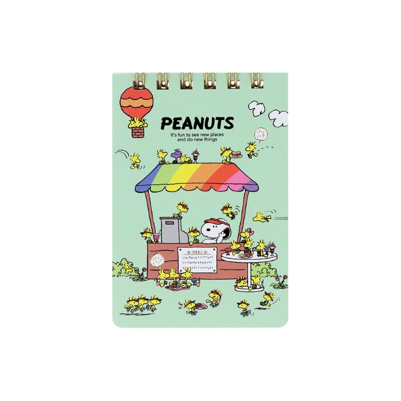 PEANUTS スヌーピー WリングメモA7 PNWS2 カフェスタンド/S2848490
