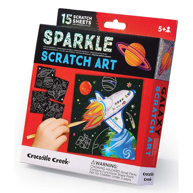 Crocodile Creek スパークルスクラッチアート Galaxy
