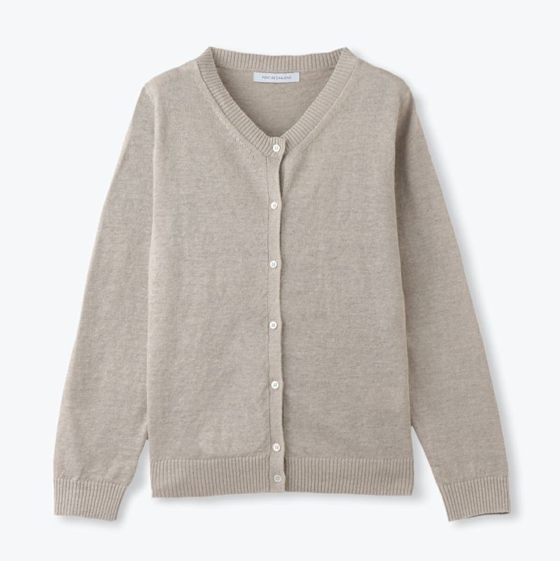 PONT DE CHALONS リネンVネックカーディガン/LINEN30