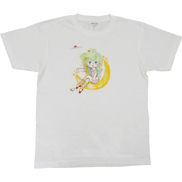 水森亜土 Tシャツ ツキ WH/AD-9338