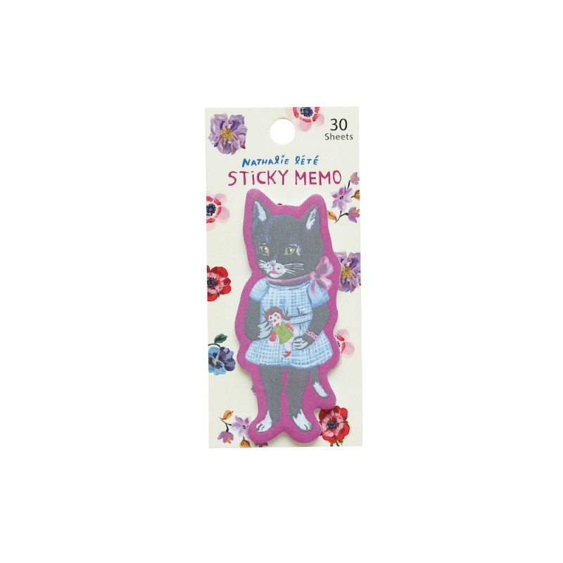 Nathalie lete ナタリーレテ Mini Stickey memo Black cat/511252