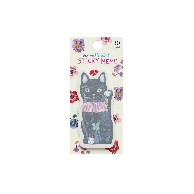 Nathalie lete ナタリーレテ Mini Stickey memo Lucky cat-BK/511256