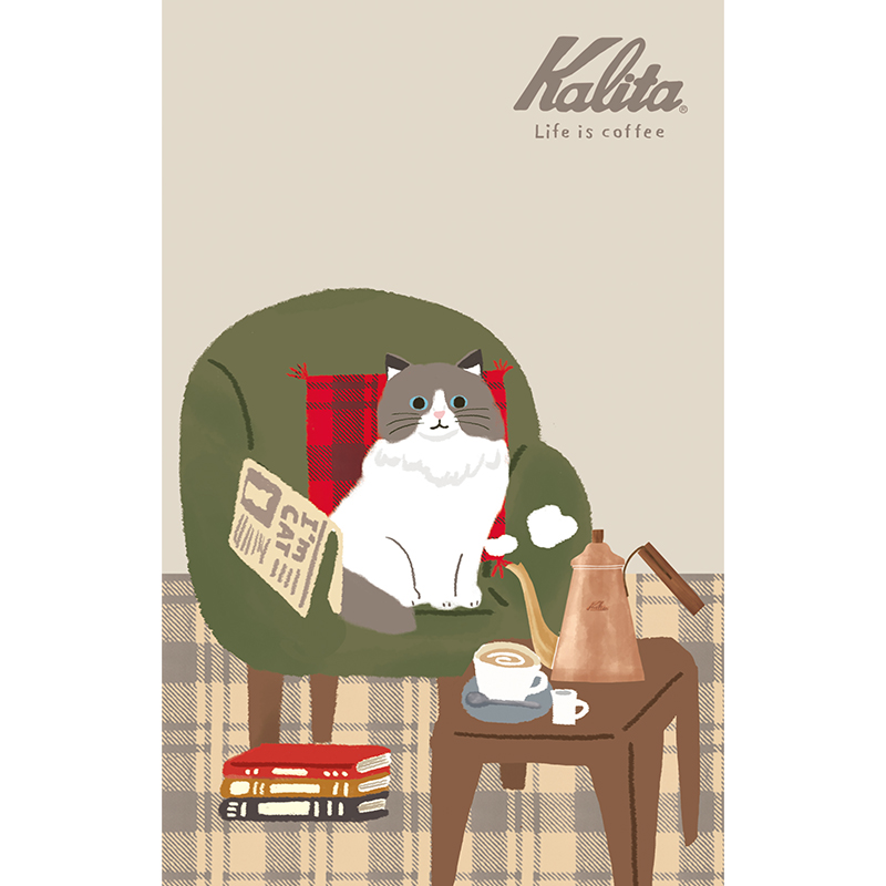 Kalita B6変形中綴じノート White coffee/XH31