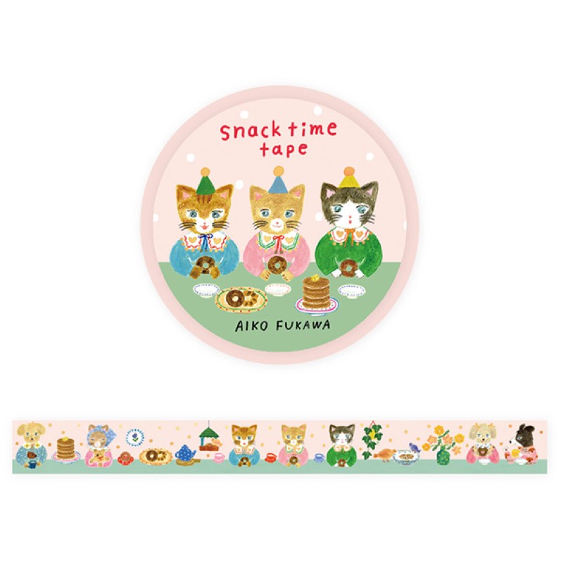 Aiko Fukawa 箔押しマスキングテープ snack time tape