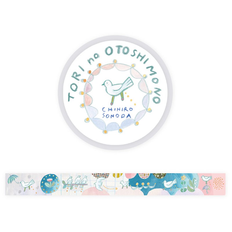 CHIHIRO SONODA 箔押しマスキングテープ TORI no OTOSHIMONO