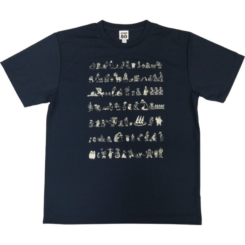 MOOMIN ドライTシャツ 80周年/ネイビー