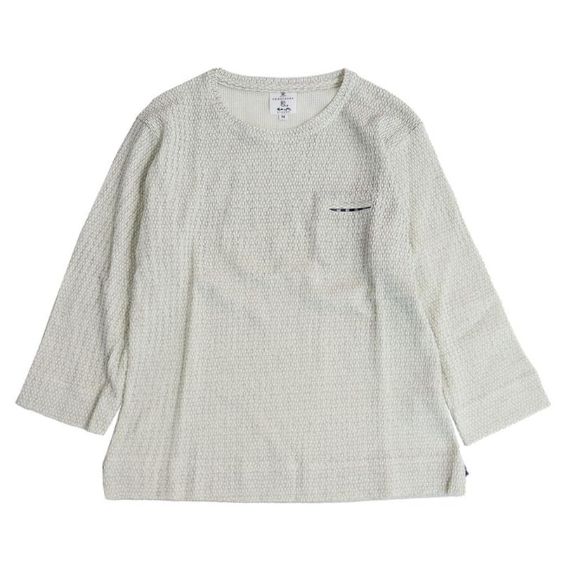 儀右エ門 ギエモン 七分袖 米粒カットソー /キナリ