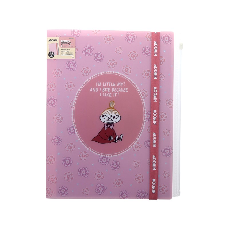 MOOMIN ゴムバンド付きクリアファイル5P＋F MU25SU/リトルミイ