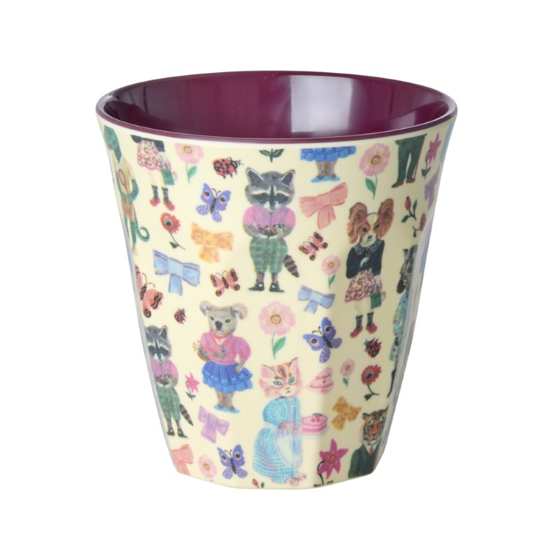 rice &  Nathalie Lete Melamine Cup Medium 250ml/Bordeaux