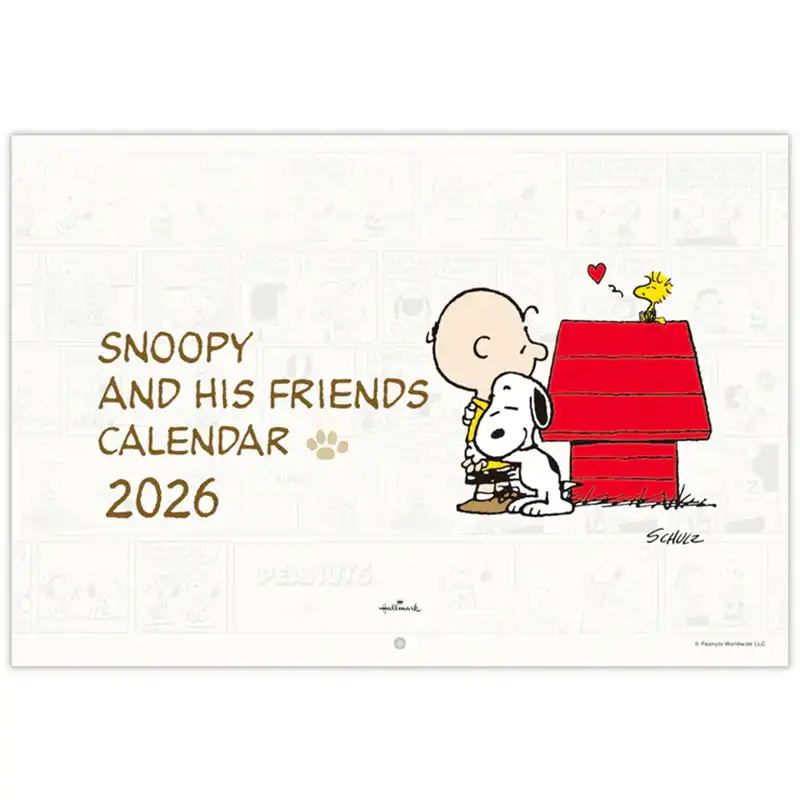 PEANUTS スヌーピー 【壁掛け 二つ折りカレンダー大 2026】