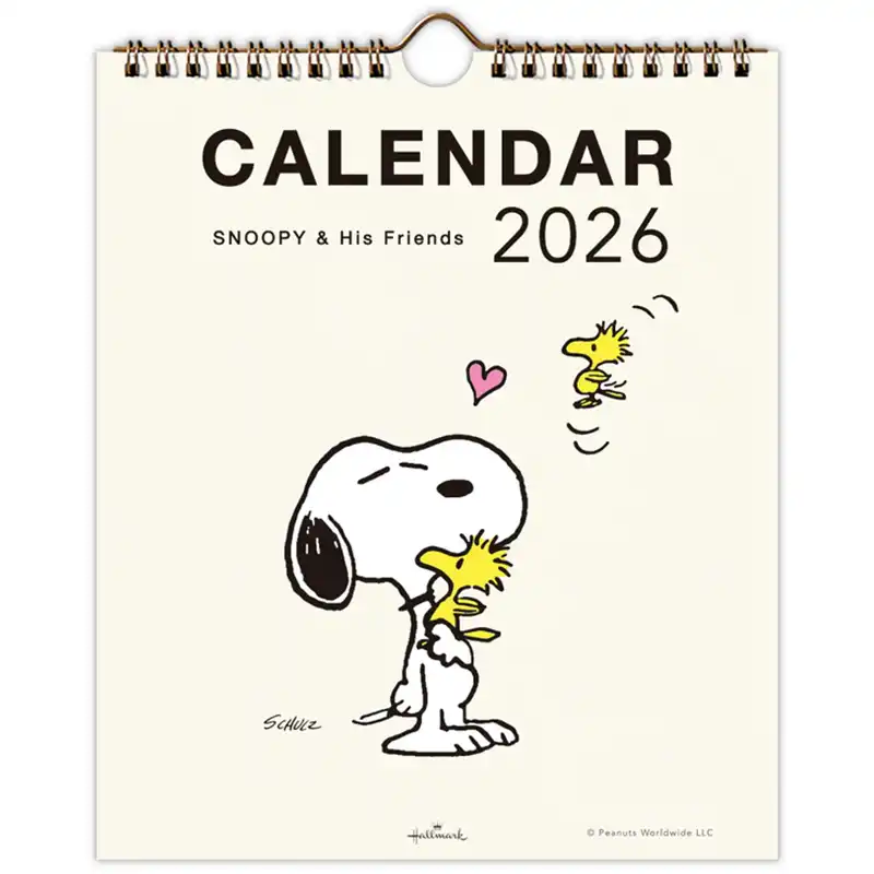 PEANUTS スヌーピー縦型【壁掛け・卓上 リングカレンダー小 2026】