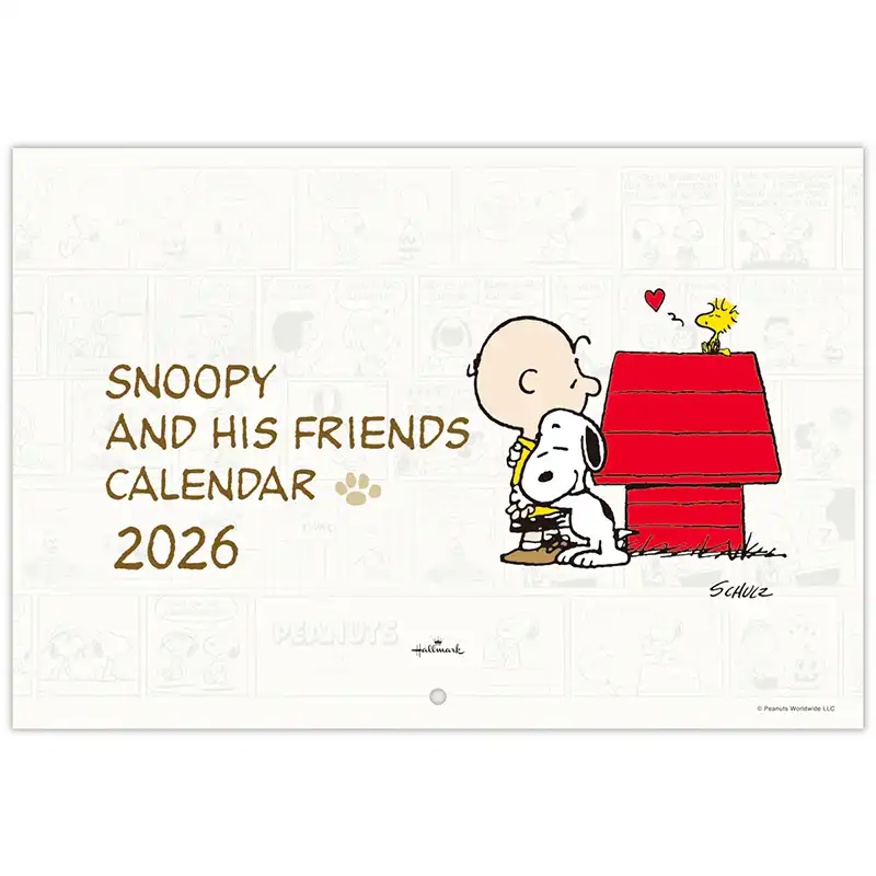 PEANUTS スヌーピー 【壁掛け 二つ折りカレンダー小 2026】