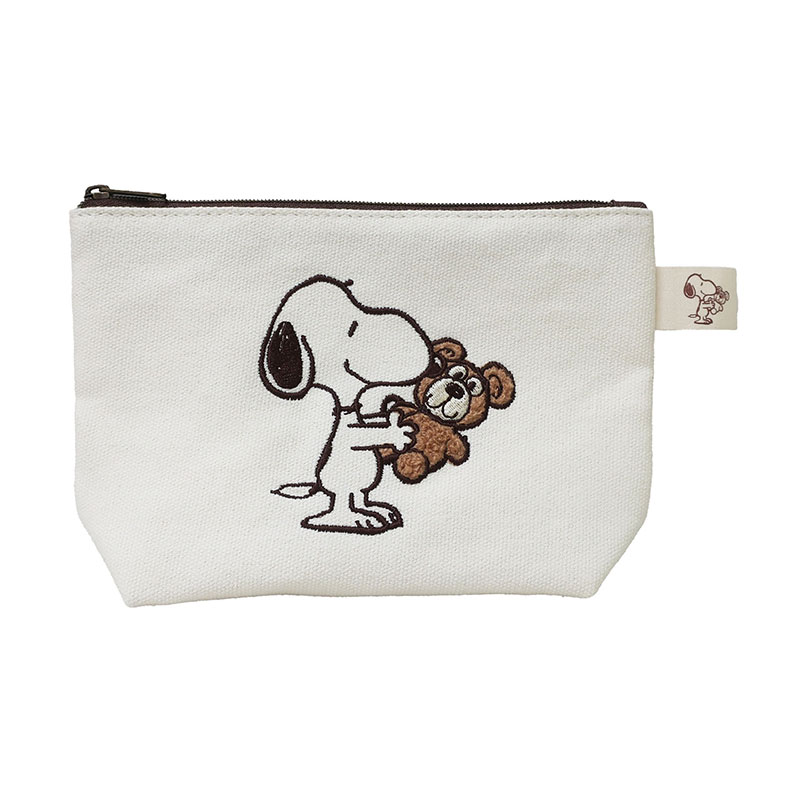 PEANUTS &テディベア 化粧ポーチ モカ/215437-25