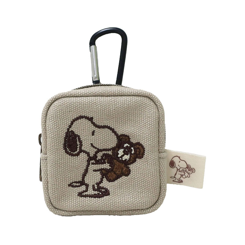 PEANUTS &テディベア カラビナミニポーチ BR/215475-25