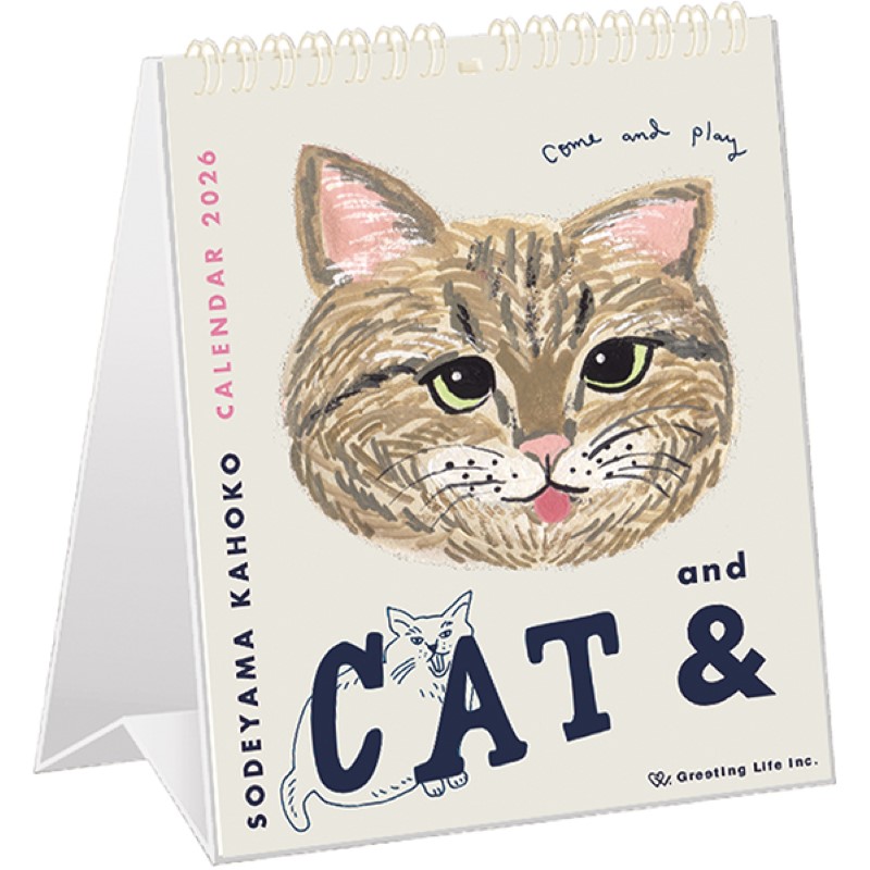 キャットアンド/そで山 かほ子 Desktop Ring Calendar /C-1686-SD