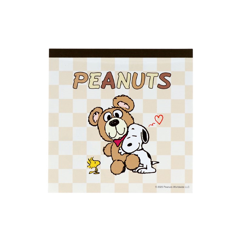 PEANUTS スヌーピー＆カドリーベアーズ スクエアメモ/ブラウン