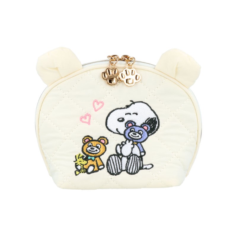 PEANUTS スヌーピー＆カドリーベアーズ ラウンドポーチ /パステル