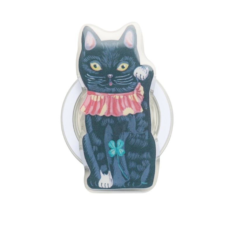 Nathalie Lete Phone grip/Lucky cat-BK