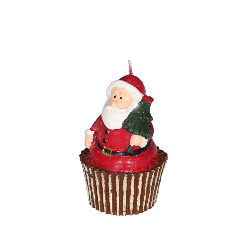 DULTON Craft Candle Santa cupcake