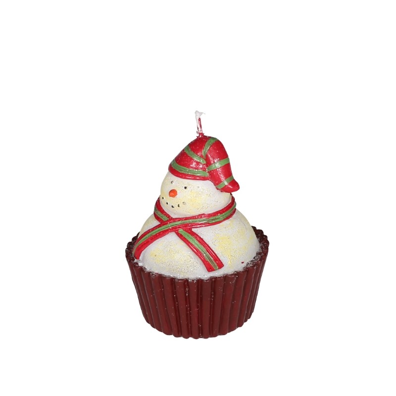 DULTON Craft candle Snowman cupcake