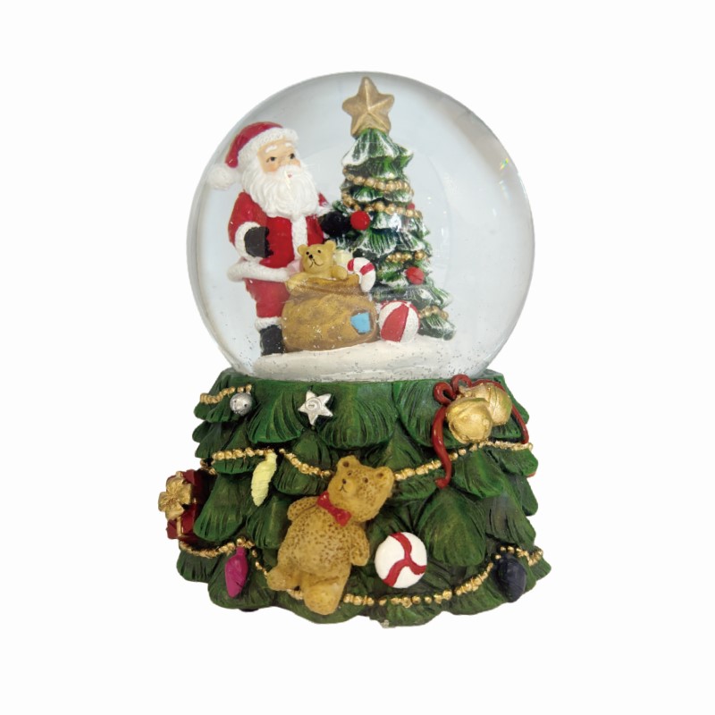 LEDスノードーム　ミュージックサンタ