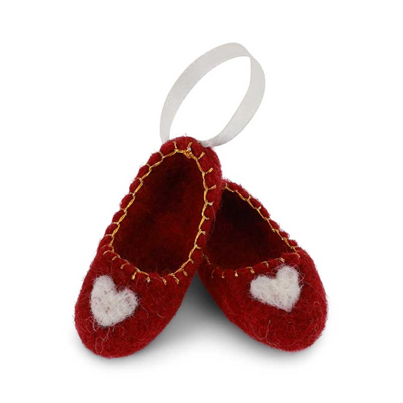 Gry&Sif バレエシューズ レッド ハート