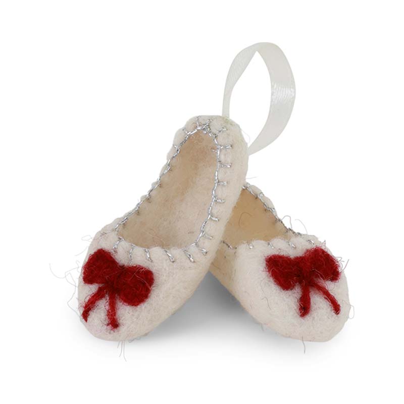 Gry&Sif バレエシューズ ホワイト リボン