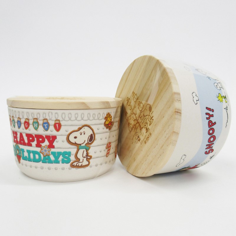 PEANUTS スヌーピー クリスマス バンブーコンテナ