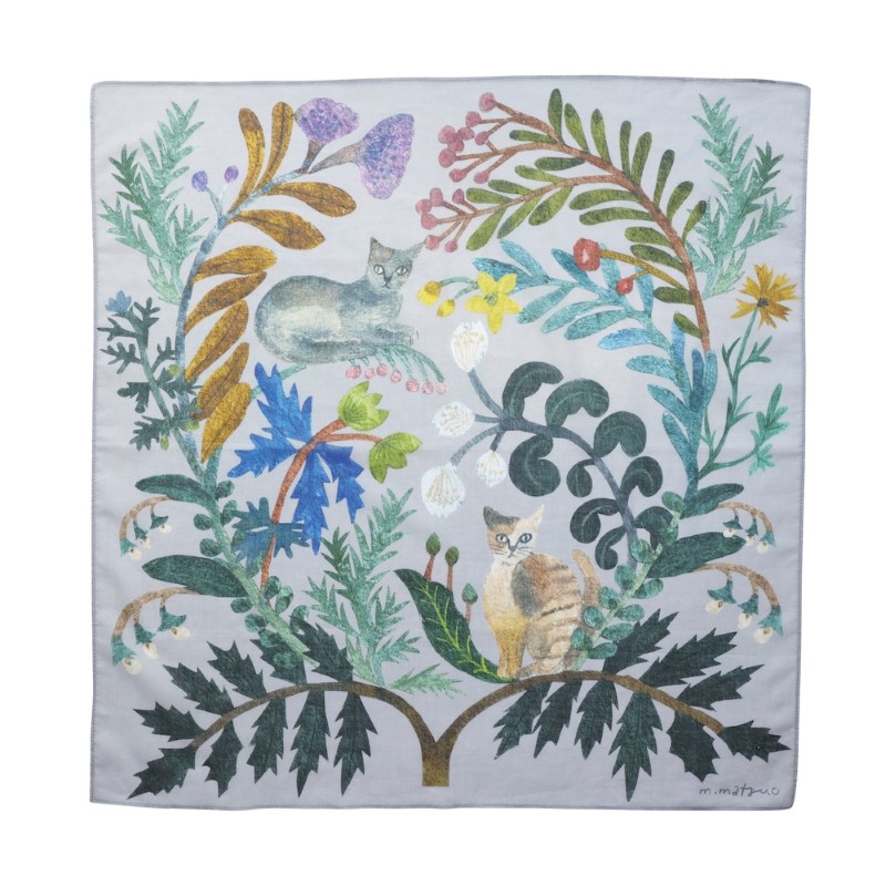 松尾ミユキ ハンカチ/Two cats