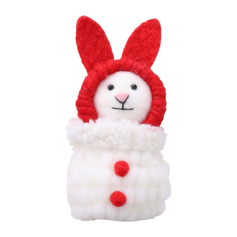 モコモコアニマル・スノーマン・ウサギ/ウサ耳帽子