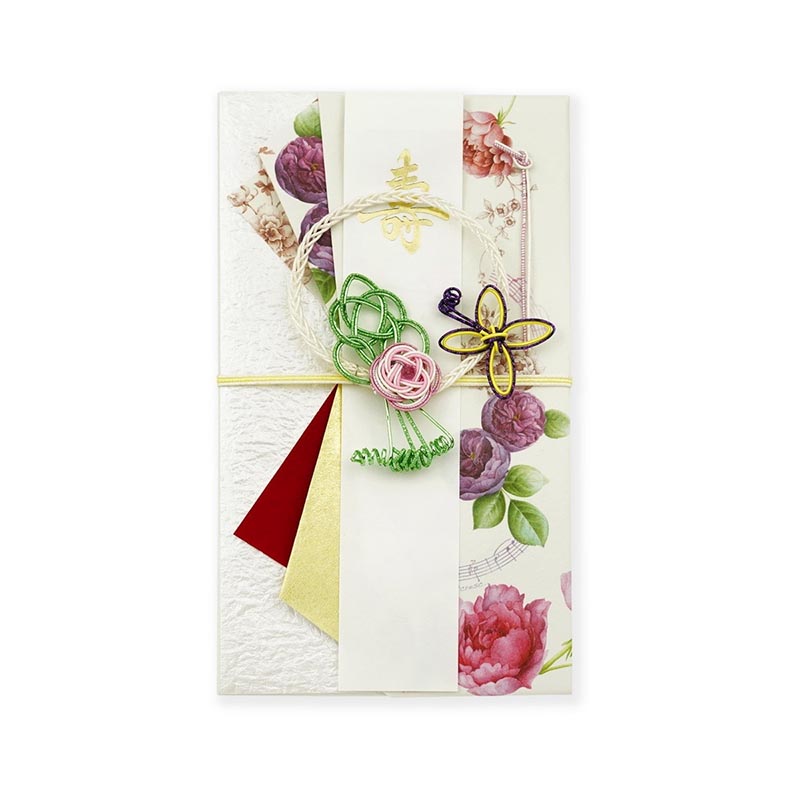 祝儀袋 ピンクローズと蝶 /SG-194