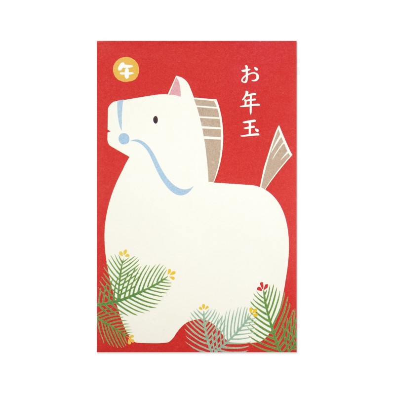 フロンティア お年玉袋 松と午 赤/PCH-293