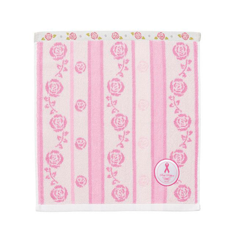 【SALE】 ウォッシュタオル ピンクリボン 「ローズライン」