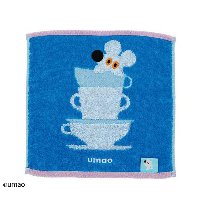 umao ミニタオル 「コップとねずみ」