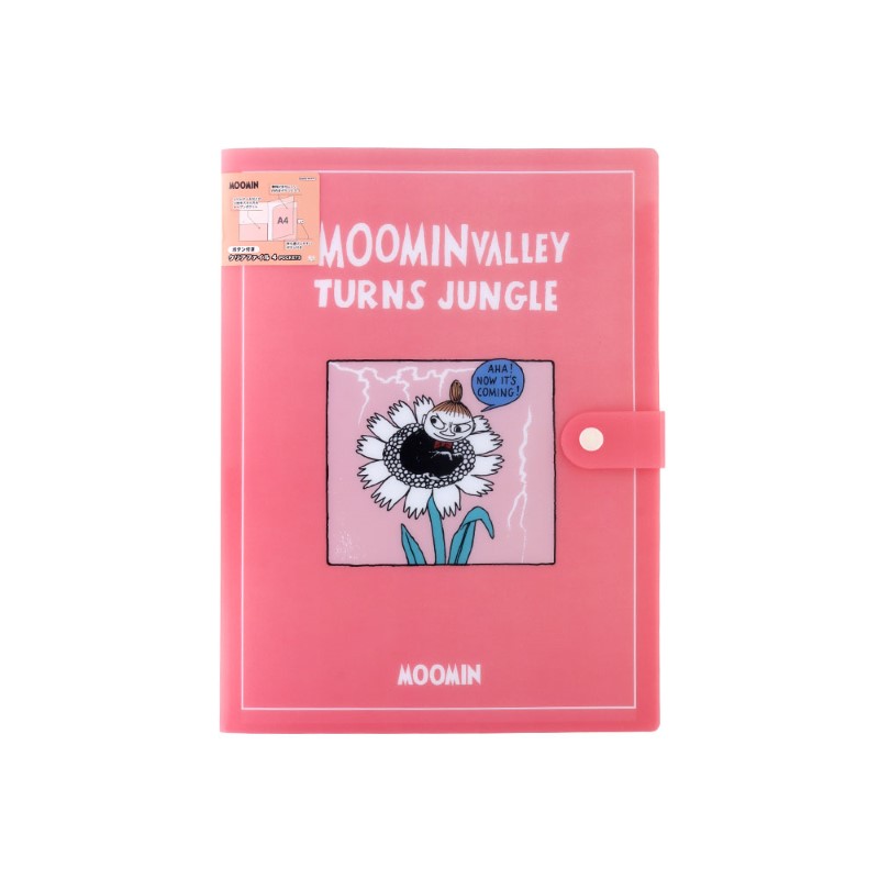 MOOMIN ボタン付きクリアファイル4P ピンク
