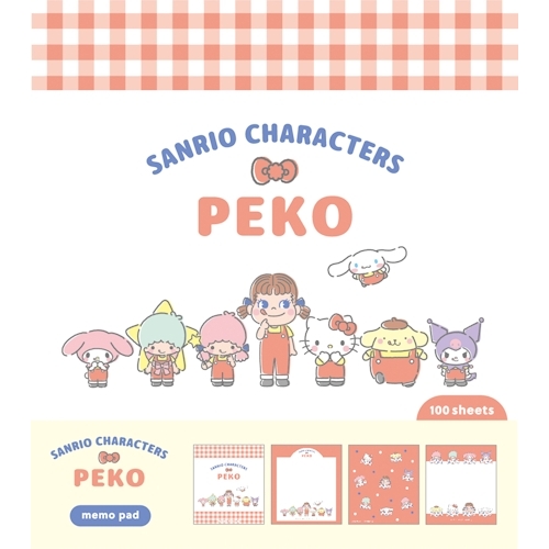 PEKO×サンリオキャラクターズ メモパッド/チェックA