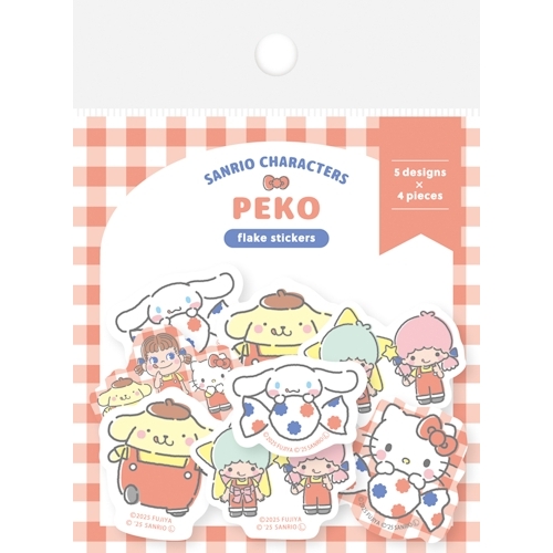 PEKO×サンリオキャラクターズ 和紙フレークシール/チェックA
