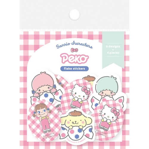 PEKO×サンリオキャラクターズ 和紙フレークシール/チェックB