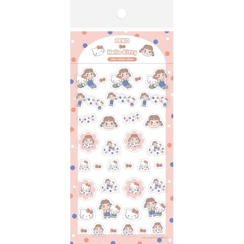 PEKO×サンリオキャラクターズ 透明シールシート/ドットA