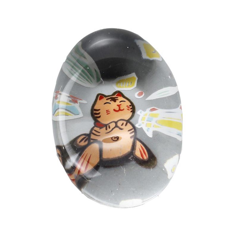 硝子猫 箸置/オレンジ