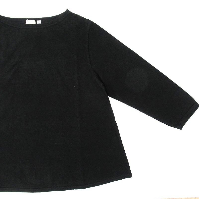 DAYS Aラインボートネック7分袖Tシャツ BK09/43078 【日本製】