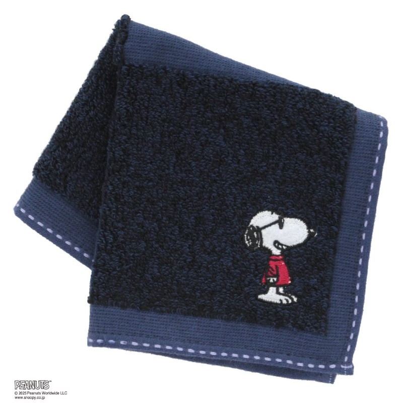 PEANUTS  タオルハンカチ  ジョー・クール刺繡/NV