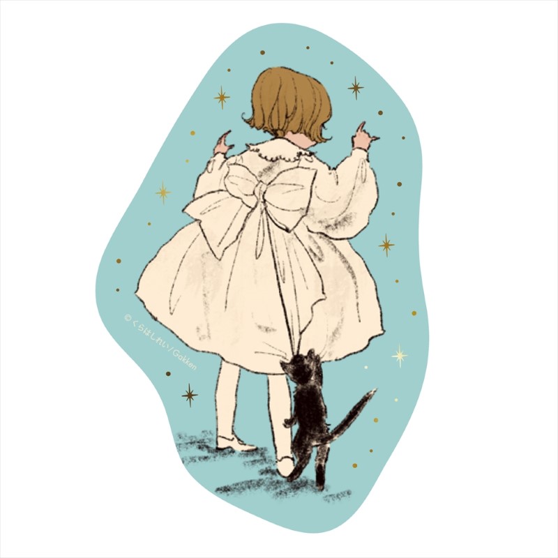 くらはしれい 箔押しステッカー じゃれあい