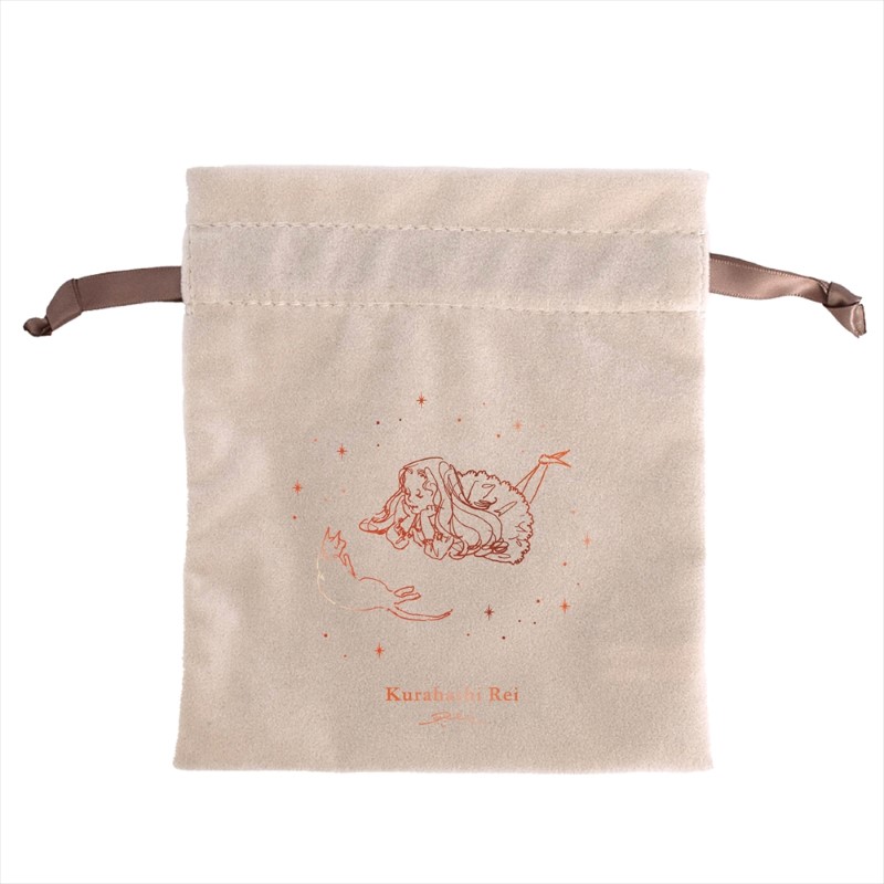 くらはしれい ベロア巾着 WH