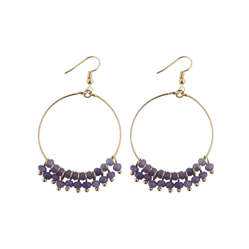 Tippi フープストーンピアス PU