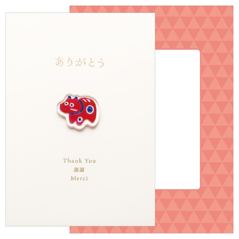 HIYORI ひより グリーティングカード Akabeko