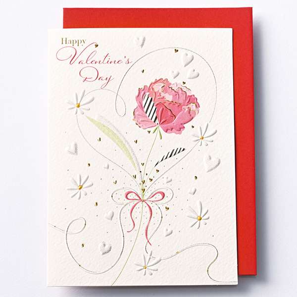 バレンタイン グリーティングカード  ラメ付 GV-4601