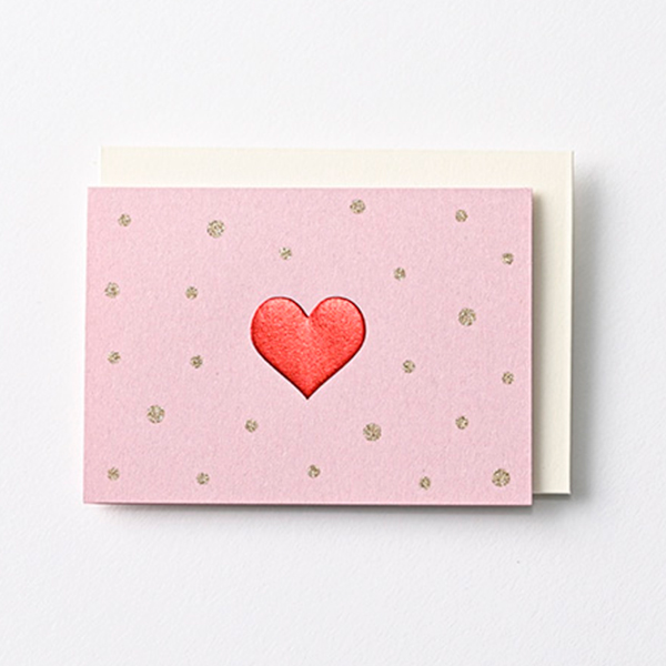 バレンタイン ミニカード ラメドット PK