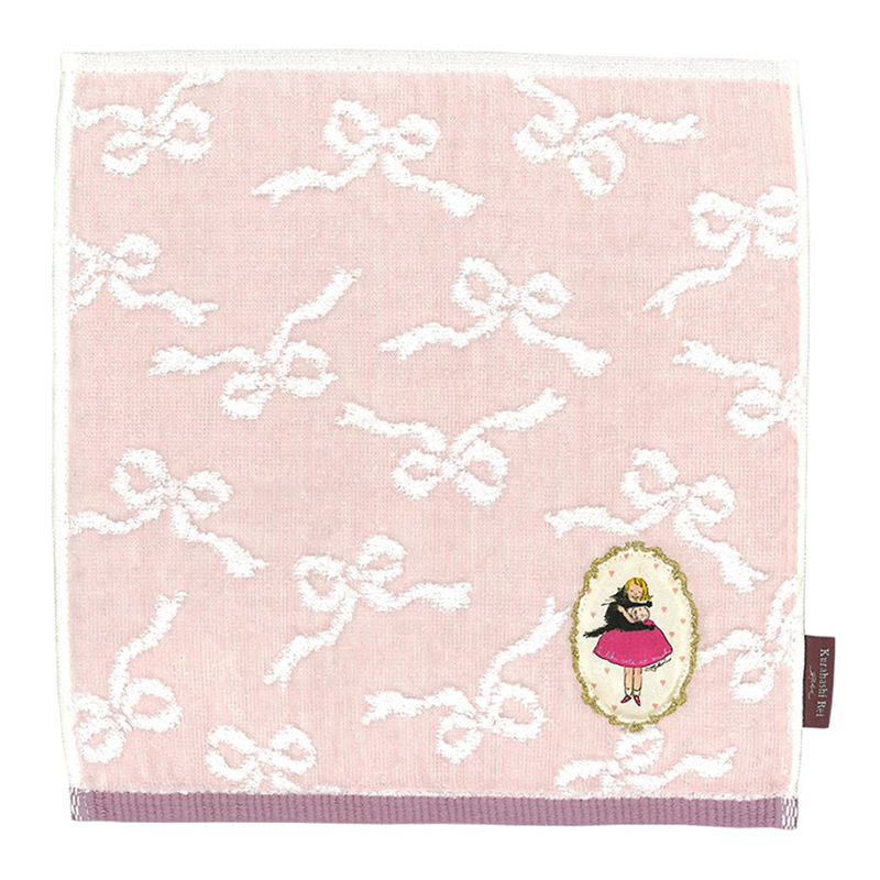 くらはしれい KR プリントアップリケハンカチ/PNK