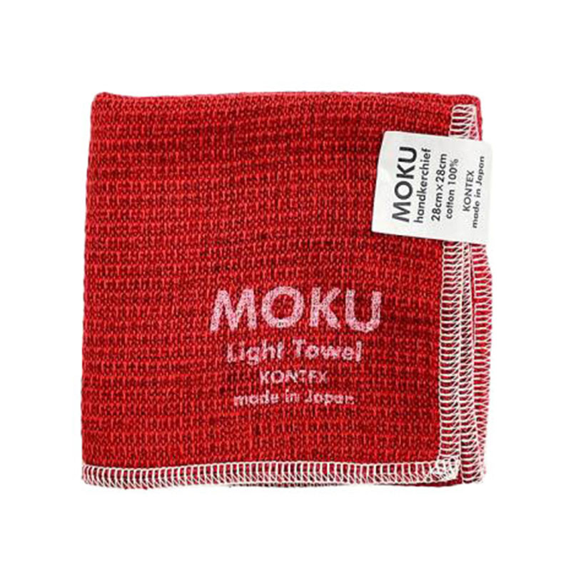 MOKU ライトタオル ハンカチ レッド